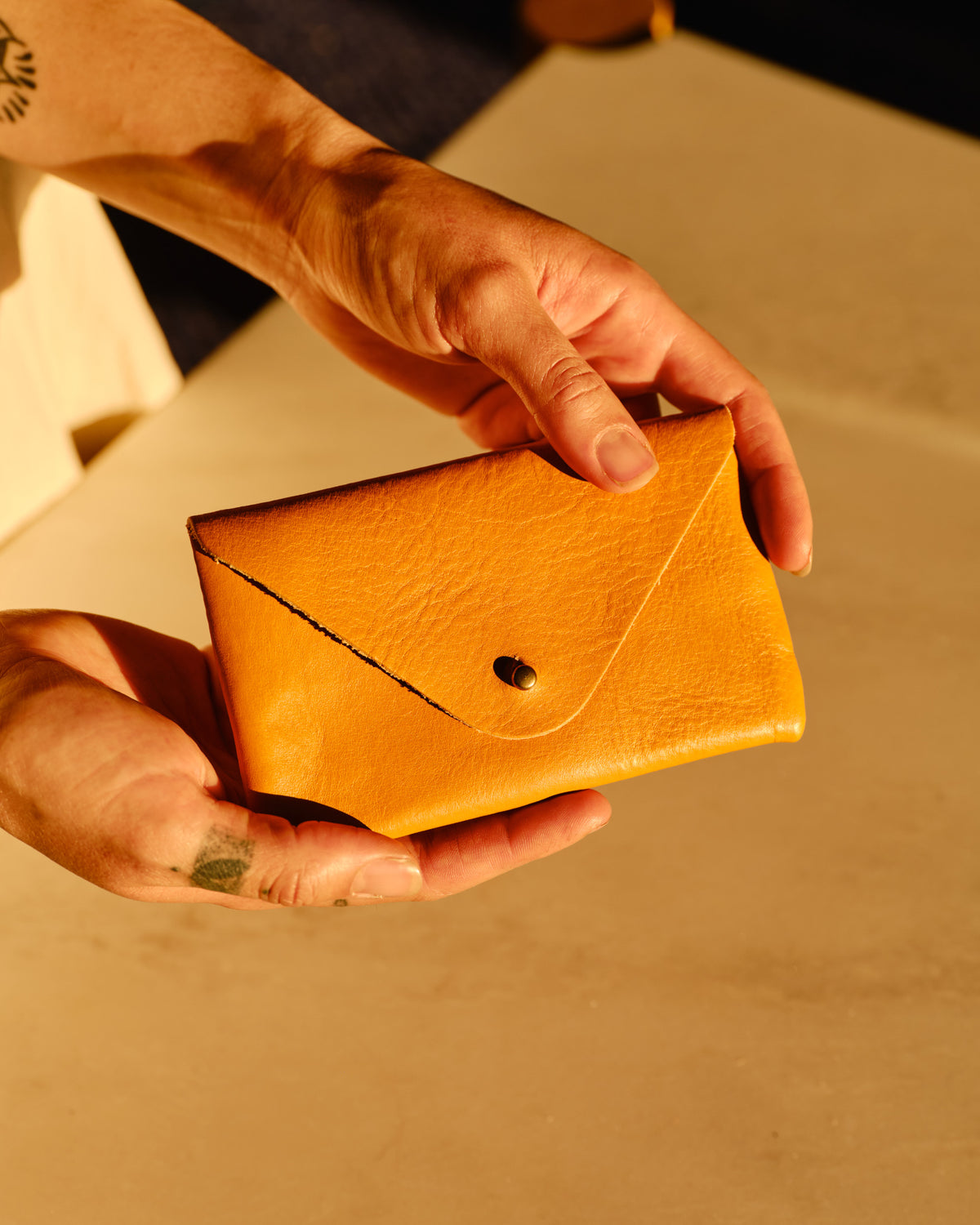 Mango Tumbled Leather
