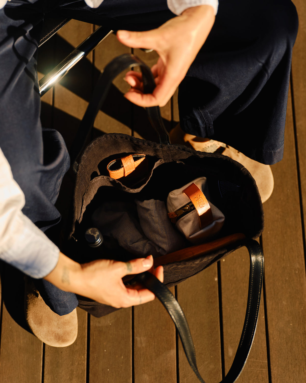 Palermo Tote Washed Black