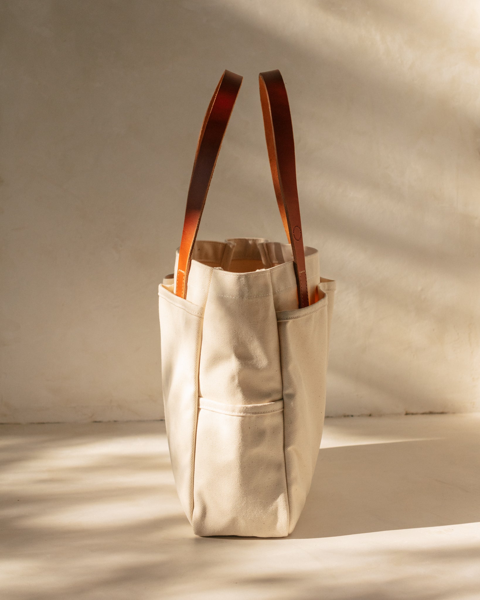 Canvas And Leather Tote Bag